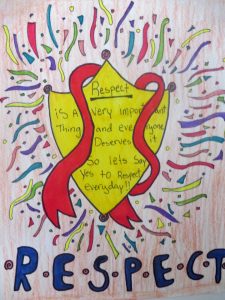 Katelyn Hicks' winning Choose Respect poster for the 4th-6th Grade group