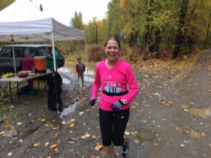 Marathon winner Jane Lanford.  Photo: Katie Writer - KTNA