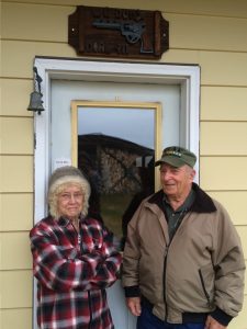 Carl and Brenda Thomas at their home south of Talkeetna.