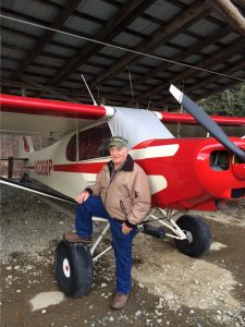 Carl Thomas with his Piper Super Cub.  Photo:  Katie Writer