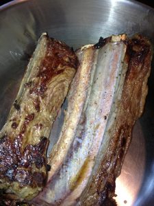 Moose ribs fresh out of the pressure cooker.  Photo: Katie Writer