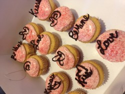 Strawberry Rhubarb Love Cupcakes