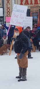 Al Gallo at the conclusion of Saturday's march.  Photo: Phillip Manning - KTNA