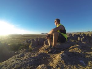 Carter Forney in City of Rocks, New Mexico. Photo Courtesy of Carter Forney.