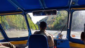 Captain Eli Hoffman navigates the Susitna River by sight. Photo:  Phillip Manning - KTNA