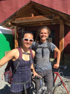 Green Light Circus instructors Marisa Kellogg (L) and Ben Mobley. Photo by Katie Writer - KTNA
