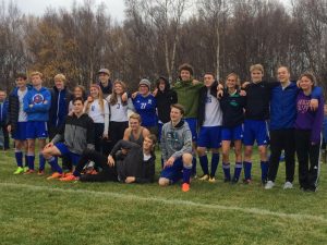 The Su Valley Rams at last weekend's state soccer tournament. Photo Courtesy of Anna Jolley.