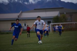 Blake Drover during the state coed soccer tournament.  Photo courtesy of Paul Roderick.