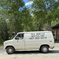 Talkeetna's Mobile Recycling Van, a part of the pilot project started in summer 2024.