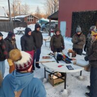 Ice carving class ice festival