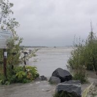 Flooding in Talkeetna at the end of Main Street