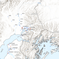 A screenshot of the Alaska Interagency Coordination Center Wildland Interactive Fire Map from June 16, 2026 showing locations of active fires and those that have been extinguished.